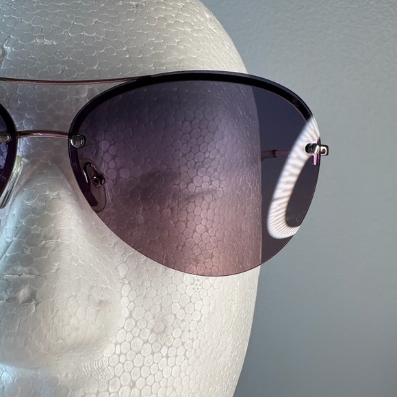 Cole Haan Polarized Aviator Sunglasses Rose Gold Purple Pink Lens CH7033 605 - Picture 8 of 12